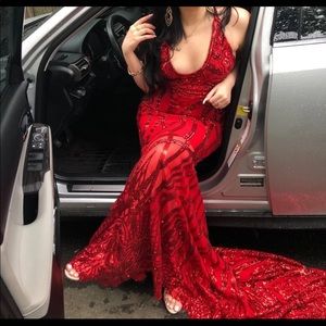 Red prom dress